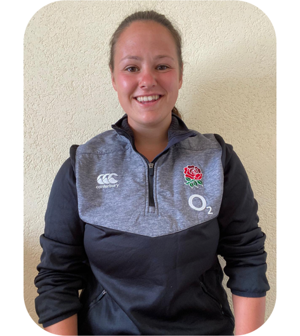 Photo of former student in her current role as Rugby Cluster Officer