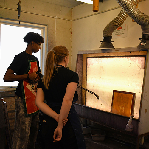 Student and Teacher Screenprinting